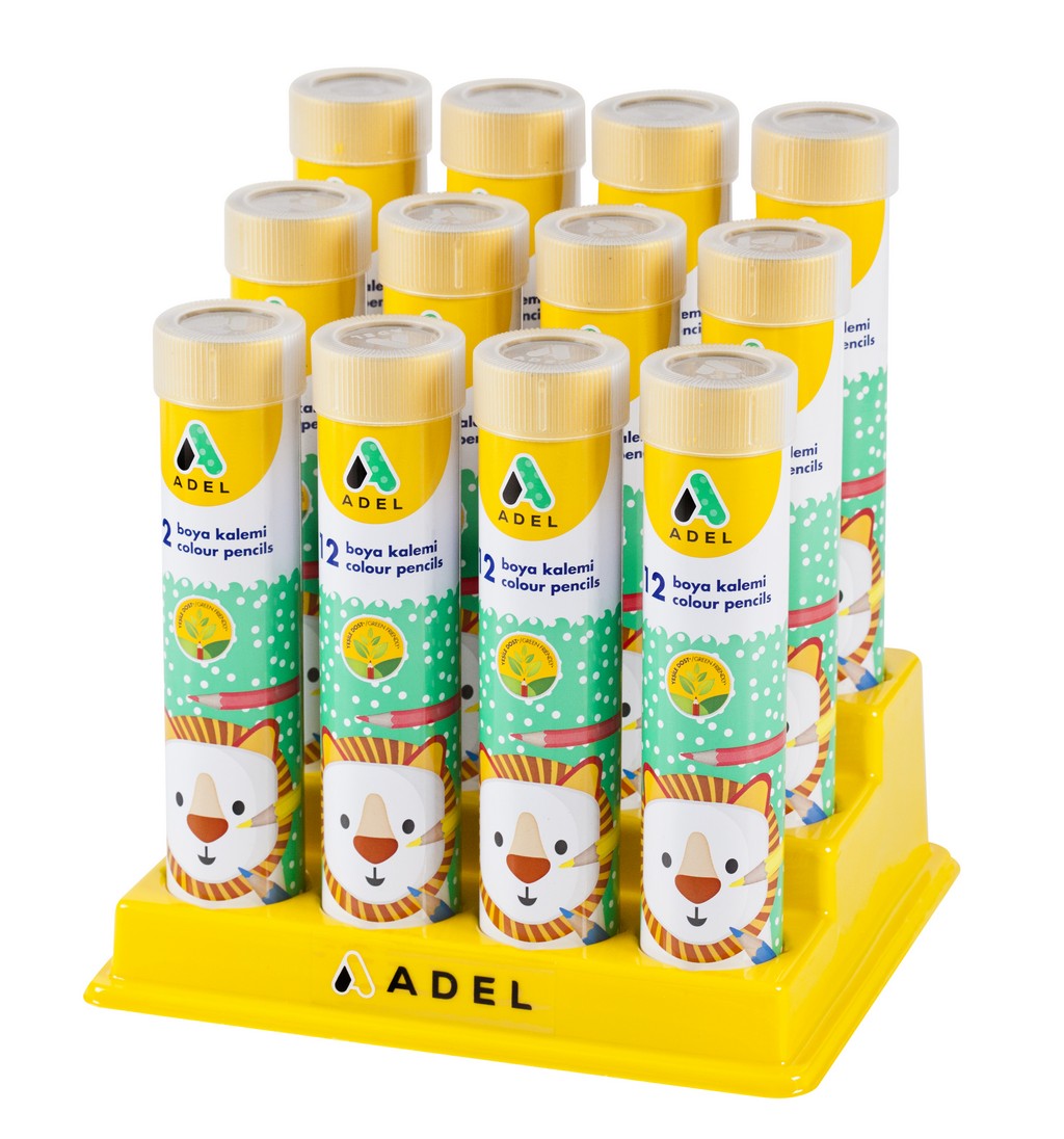 ADEL METAL TÜP BOYA KALEMİ TAM BOY 12 RENK 