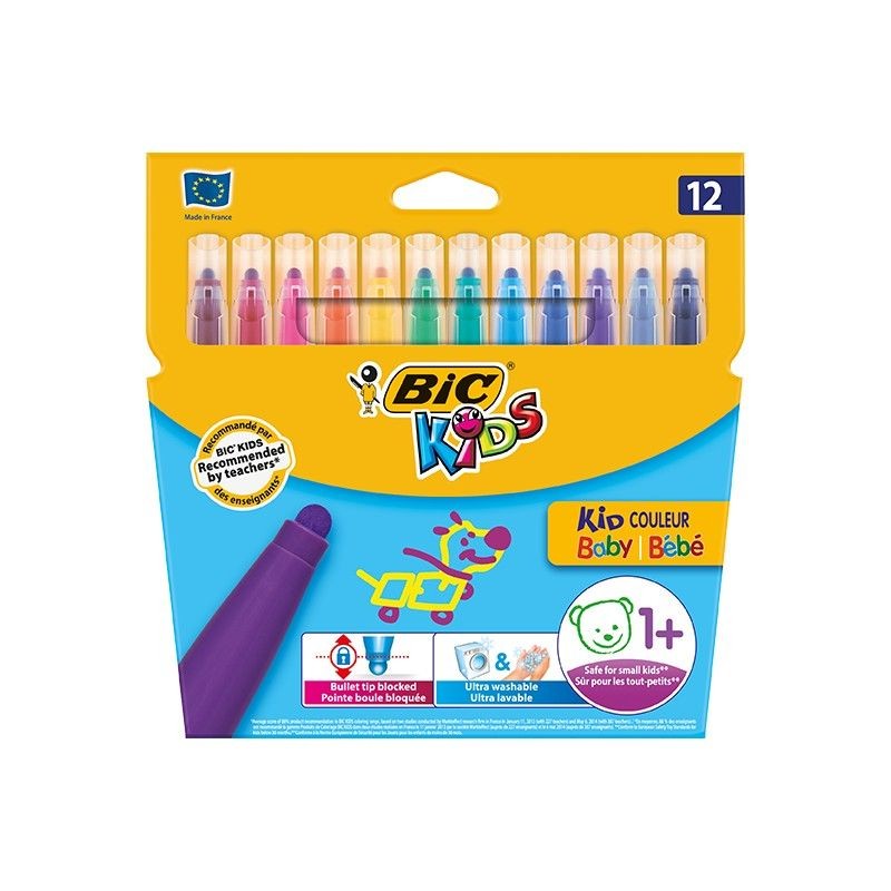 BİC KEÇELİ BOYA KALEMİ KİDS COULEUR 12RENK 9202937