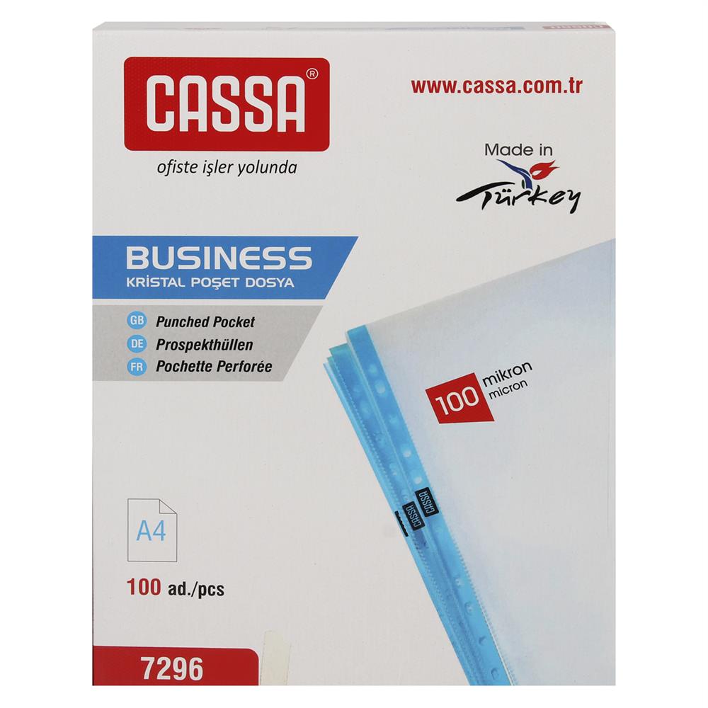 CASSA KRİSTAL POŞET DOSYA 100MİKRON 100.LÜ 7296