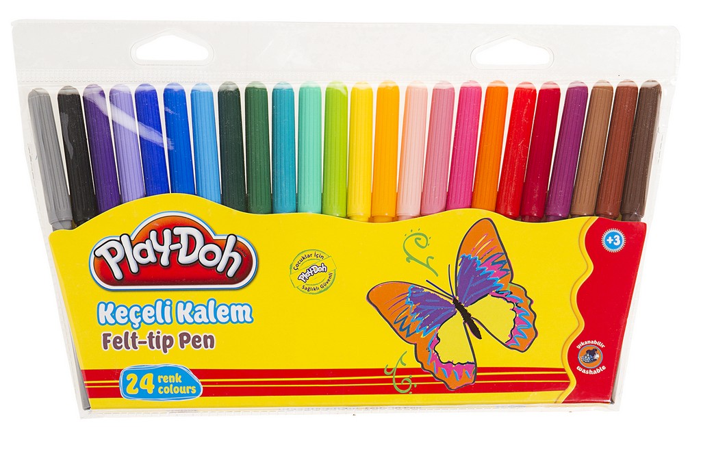 PLAY-DOH KEÇELİ KALEM 24 RENK 2MM