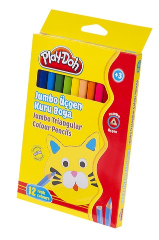 PLAY-DOH KURU BOYA JUMBO ÜÇGEN12 RENK 