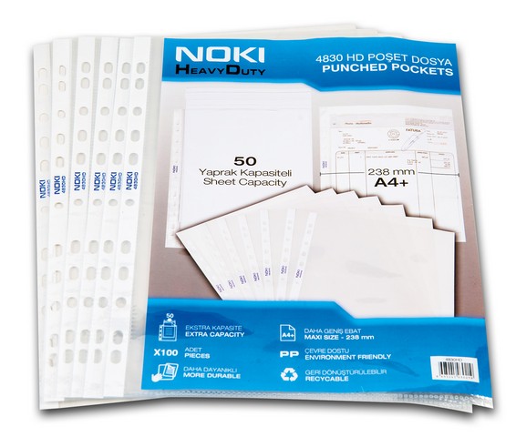 NOKİ POŞET DOSYA 4830 HD 50 YPR.KAPASİTELİ 100.LÜ