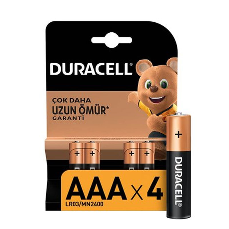 DURACELL 4 LÜ (AAA) İNCE KALEM PİL