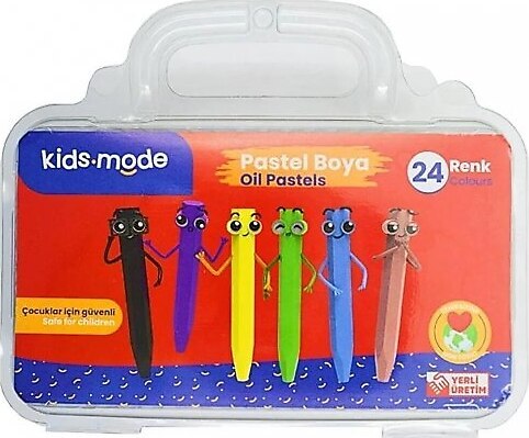 KİDS MODE YAĞLI PASTEL BOYA ÇANTALI 24LÜ