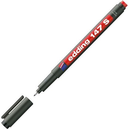 EDDİNG 147 S ASETAT KALEMİ KIRMIZI  