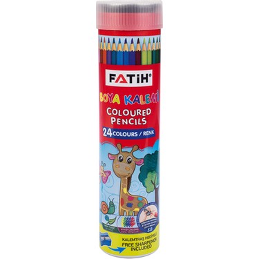 FATİH 24.LÜ KURU BOYA KALEMİ METAL TÜPTE 
