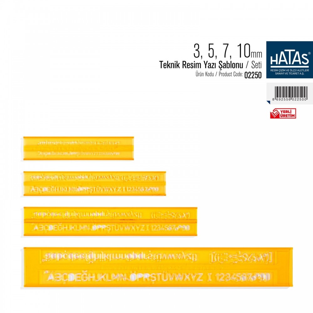 HATAS 02250 YAZI SET TEKNİK 3-5-7-10