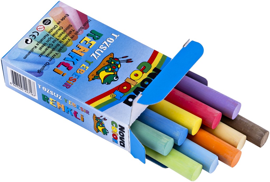 NOVACOLOR RENKLİ TEBEŞİR 10 LU