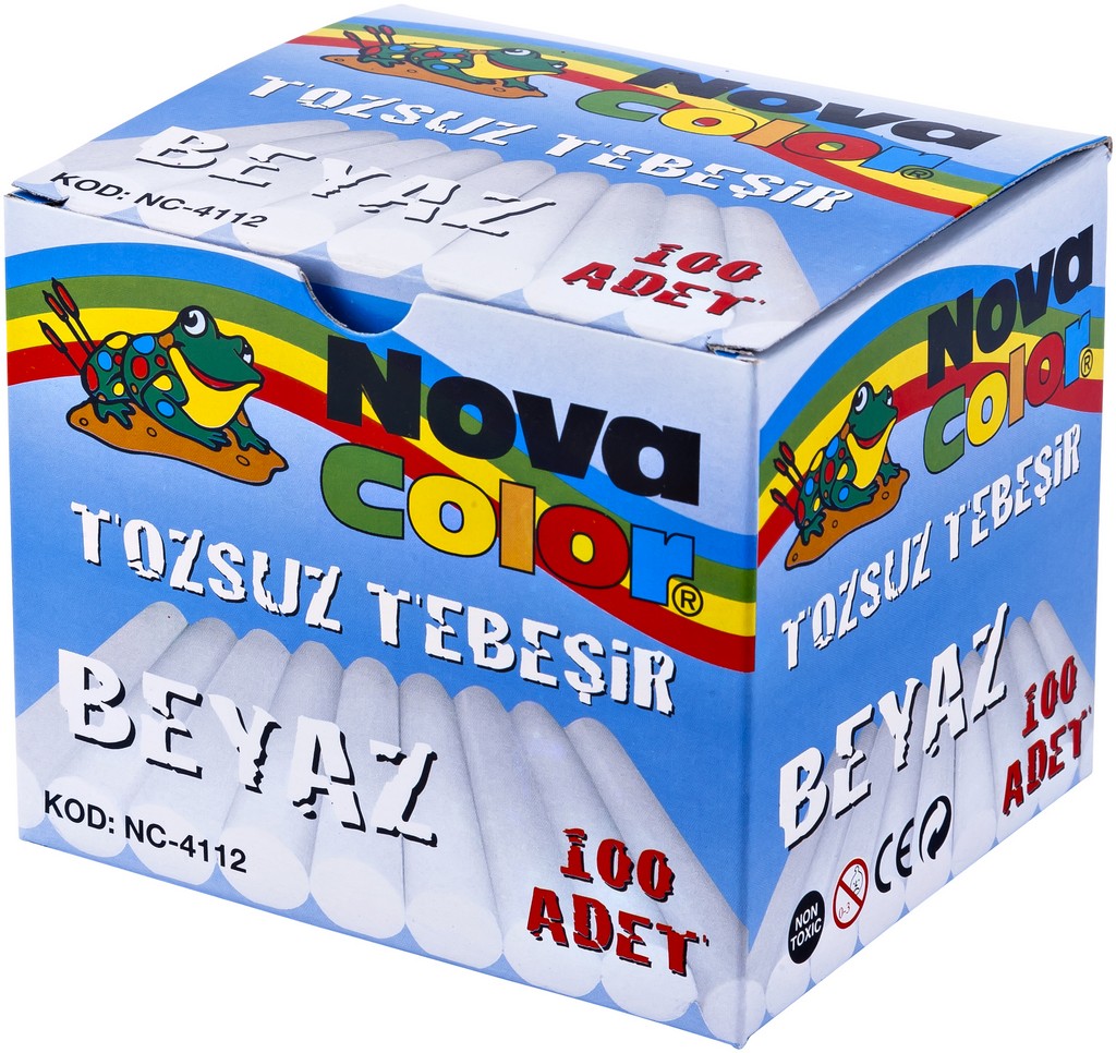 NOVACOLOR   BEYAZ TEBEŞİR 100 LÜ