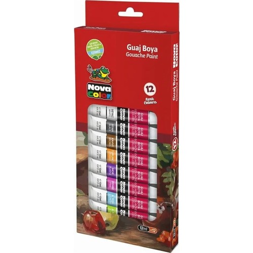 NOVA COLOR GUAJ BOYA TÜP 12 ML 12 Lİ NC-781