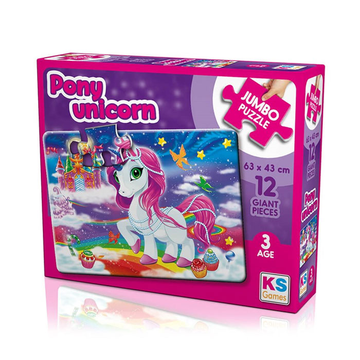 KS PUZZLE PONY UNİCORN JUMBO 12 PARÇA JP31007
