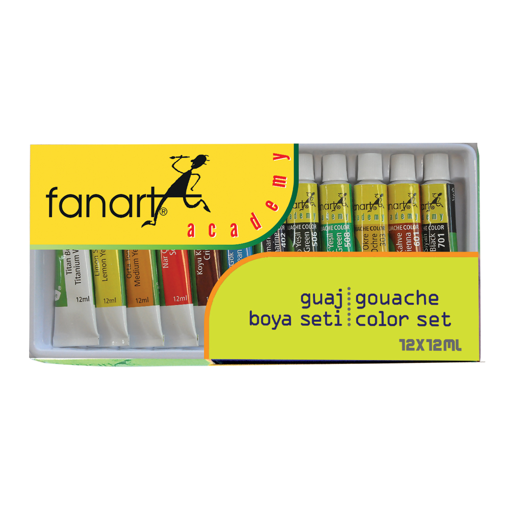 FANART ACADEMY GUAJ BOYA 12X12ML TÜP