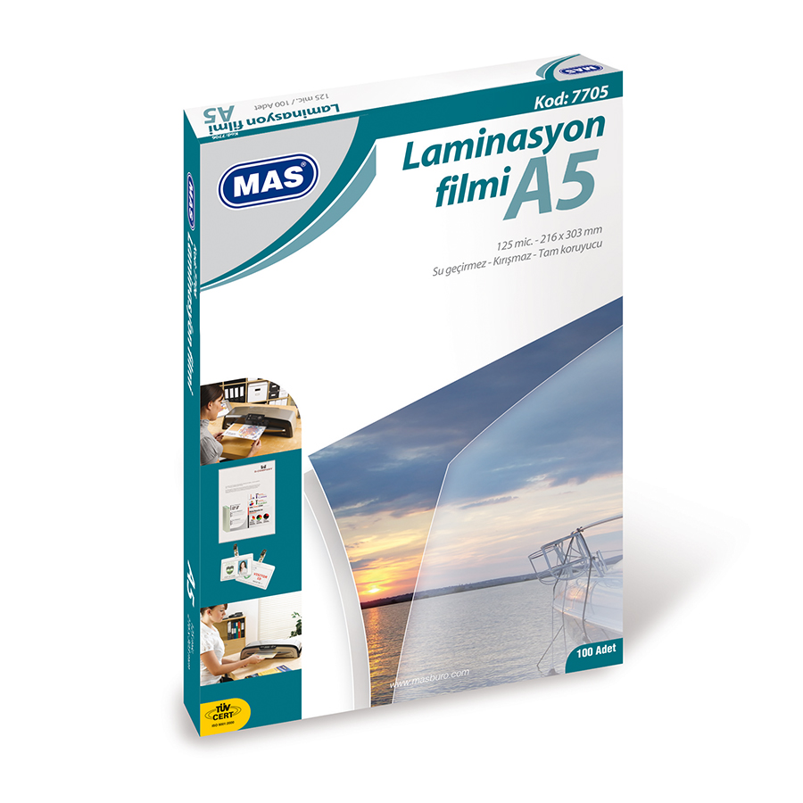 MAS LAMİNASYON 154X216 KOD:7705 125 MİCRON 