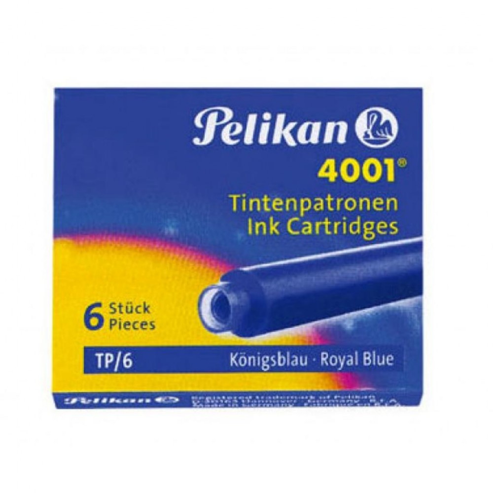PELİKAN DOLMA KALEM KARTUŞU 4001 6 LI PK MAVİ 