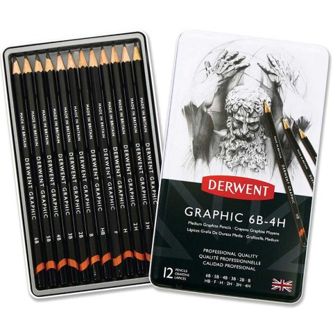 DERWENT DERECELİ KALEM SETİ 12 Lİ KOD:34214