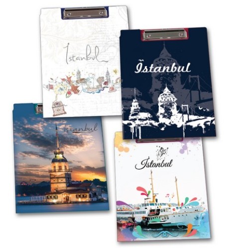 ABKA SEKRETERLİK A4 KAPAKLI -İSTANBUL DESENLİ
