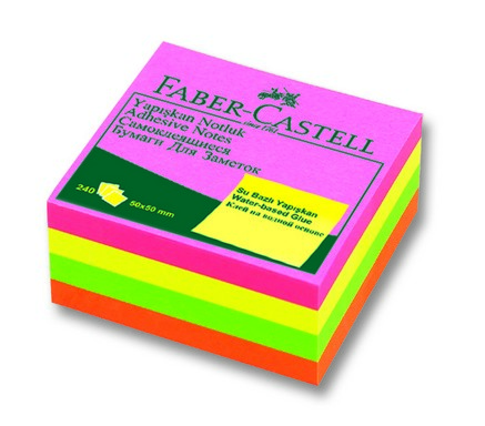 FABER CASTEL POST-İT 50X50 KÜP 4 RENKLİ KÜP