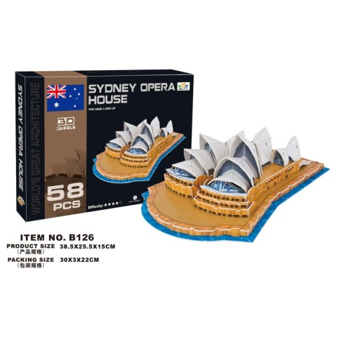 SYDNEY OPERA HOUSE PUZZLE 58 PARÇA 3D
