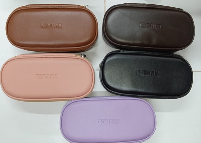 BBACK OVAL SUNİ DERİ LİLA KALEMLİK KOD:323