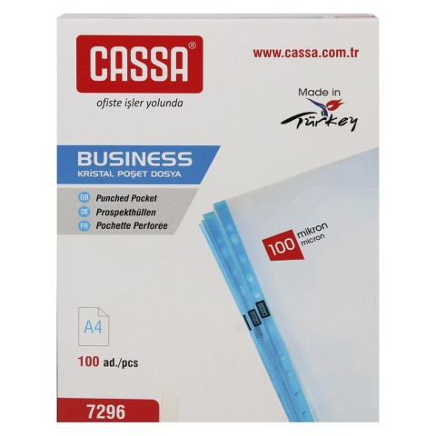 CASSA KRİSTAL POŞET DOSYA 100MİKRON 100.LÜ 7296