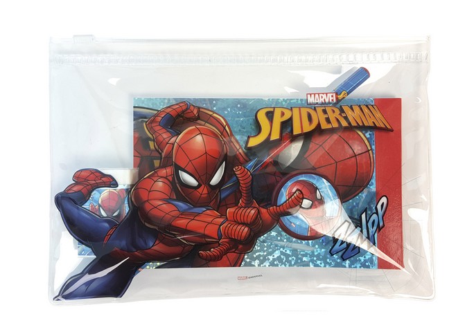 CEM KIRTASİYE SETİ SM-383PLASTİK ÇANTALI SPİDERMAN