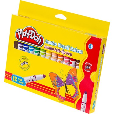PLAY-DOH JUMBO KEÇELİ KALEM 6 MM 12 Lİ