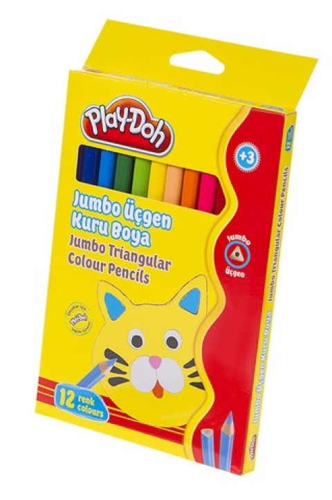 PLAY-DOH KURU BOYA JUMBO ÜÇGEN12 RENK 