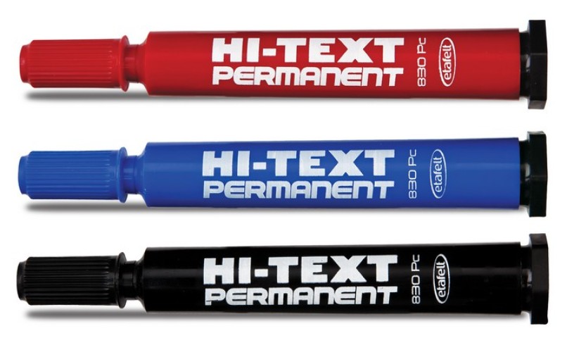 HI-TEXT 830 PC MARKER KESİK UÇ KIRMIZI KOLİ KALEMİ
