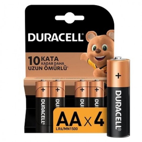 DURACELL 4 LÜ (AA) KALEM PİL