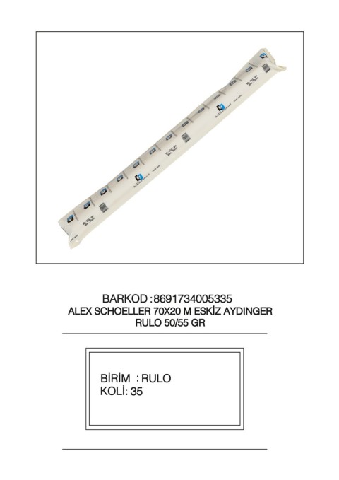 ALEX RULO ESKİZ 70X20 MT 