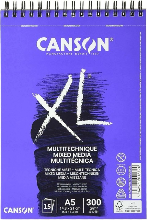 CANSON MIX MEDIA DEFTER A5 300GR 15YAPRAK
