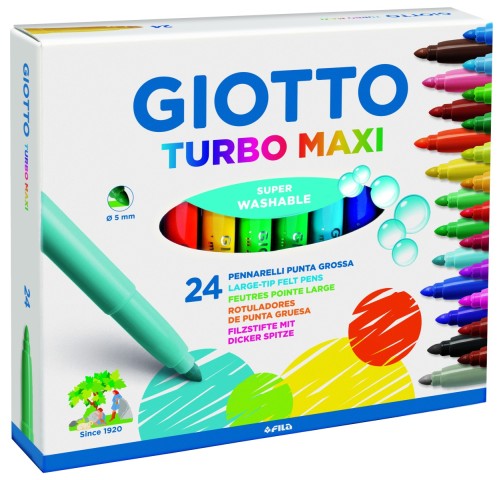GİOTTO TURBO MAXİ JUMBO 24 RENK  KEÇELİ KALEM 