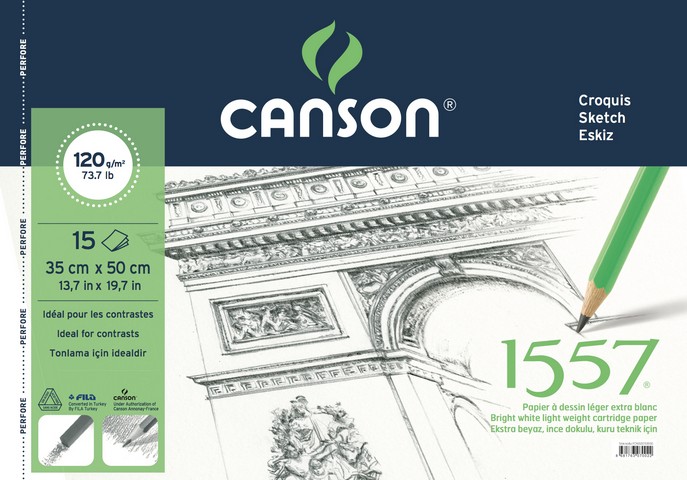 CANSON 1557 35X50 120 GR. BLOK