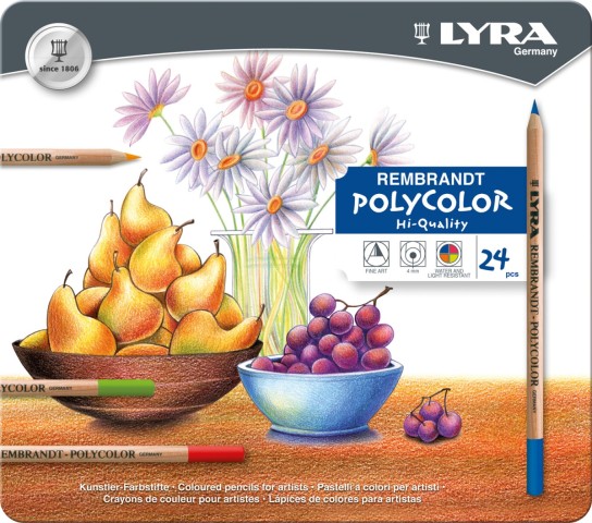 LYRA REMBRANDT POLYCOLOR 24LÜ METAL KUTU