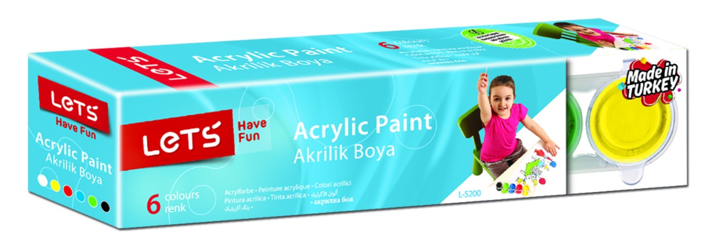LETS AKRİLİK BOYA 6 RENK 25 ML. / L-5200