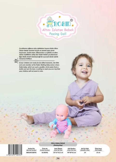 ALTINI ISLATAN ERKEK BEBEK 24 CM