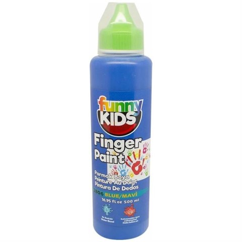 FUNNY KIDS PARMAK BOYA 500 ML MAVİ 