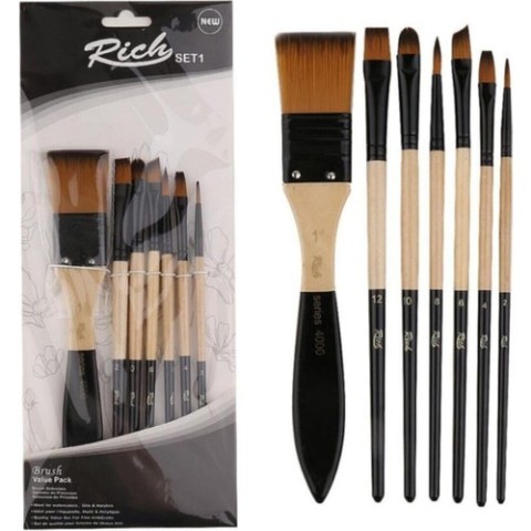 RİCH ZEMİN FIRÇASI KARMA SET 7 Lİ NO:1