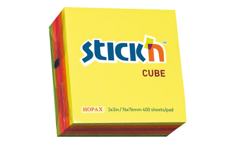 HOPAX YAPIŞKANLI NOT KAĞIDI 76X76 NEON 400YP 21012