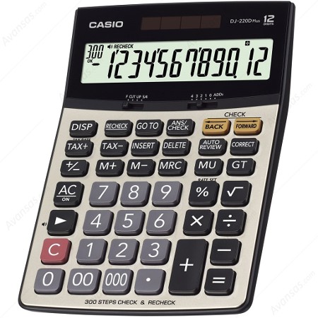 CASIO DJ-220D PLUS 12 HANELİ HESAP MAKINASI 
