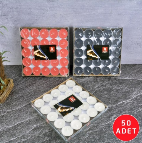 HEDİYELİK TOHANA T-LIGHT MUM 50 Lİ THN-76050 