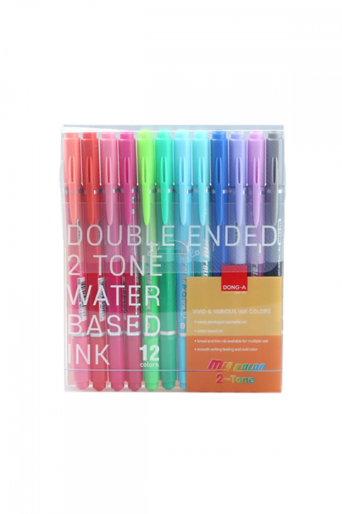 DONG-A MY COLOR 2 ÇİFT TARAFLI KEÇELİ 12 RENK SET 