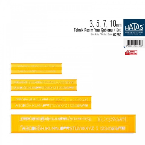 HATAS 02250 YAZI SET TEKNİK 3-5-7-10