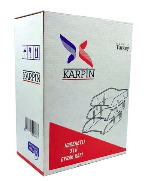 KARPİN EVRAK RAFI 3 LÜ ŞEFFAF 