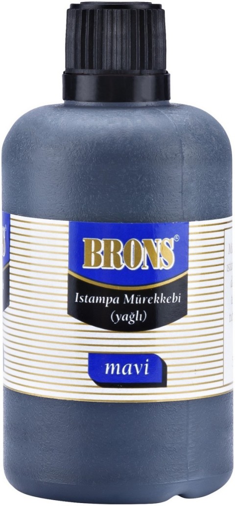 BRONS ISTAMPA MÜREKKEBİ MAVİ 500CC