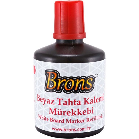 BRONS TAHTA KALEM MÜREKKEP 100 ML KIRMIZI BR-355