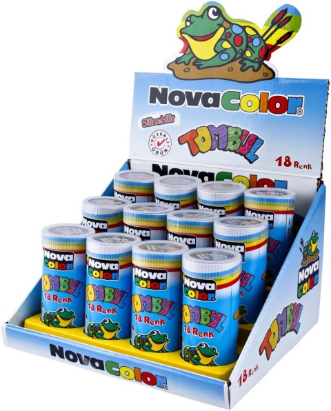 NOVA COLOR MUM BOYA TOMBUL 18 RENK TÜP  NC-2116