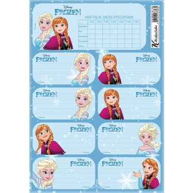 FROZEN II DERS PROGRAM OKUL ETİKET 3 LÜ 220130-90