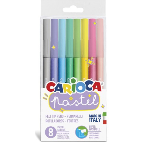 CARİOCA PASTEL SÜPER YIKANABİLİR KEÇELİ KALEM 8 Lİ