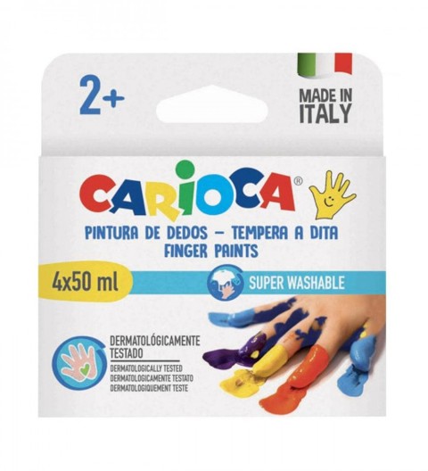 CARİOCA BEBEK PARMAK BOYA 4 RENK 4X50ML 43173